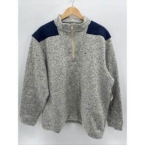 Vineyard Vines Sherpa Oatmeal 1/2 Zip Fleece Lined Soft Pullover 2XL XXL NWT New